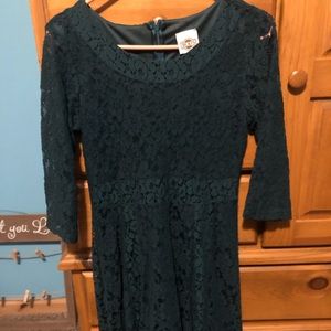 Green lace dress
